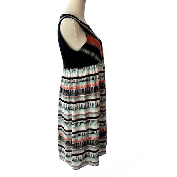 THML Anthropologie NWT Geometric Embroidered Chevron Tiered Dress Nordstrom S - Picture 8 of 11